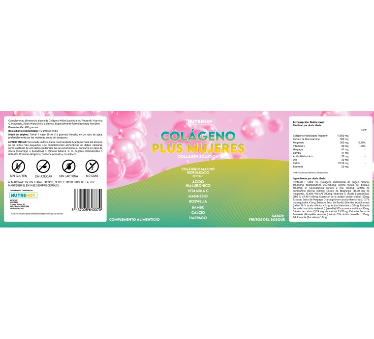 Colágeno Plus Mujeres Nutrehoy